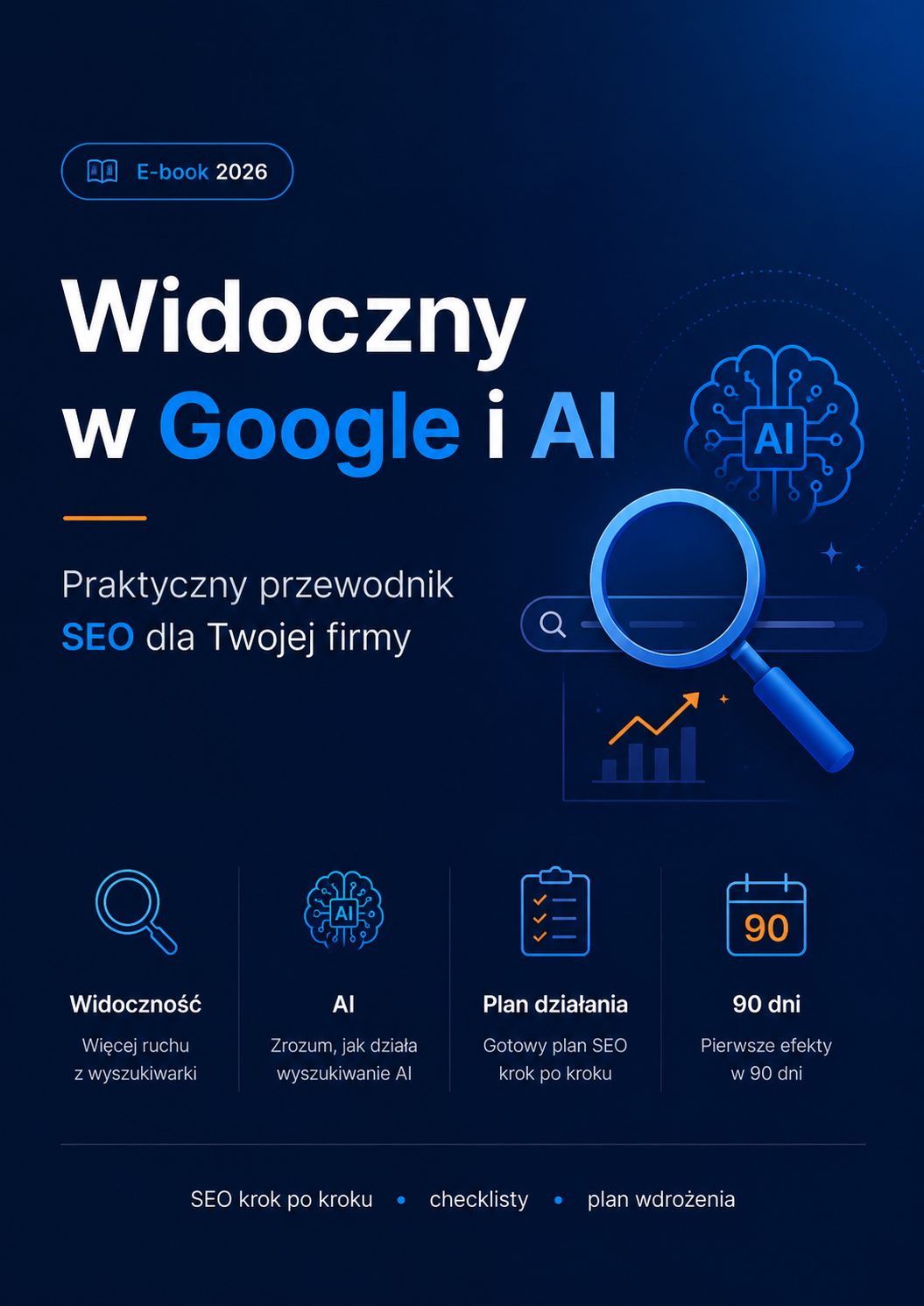 Okładka e-booka Widoczny w Google i AI